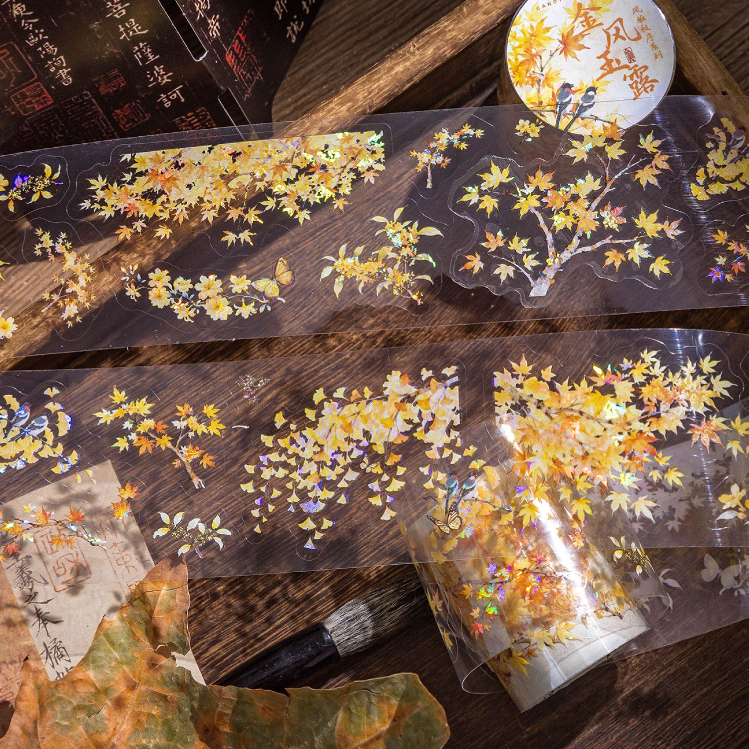 1 Roll Flower Branches PET Sticker Tape FYZX