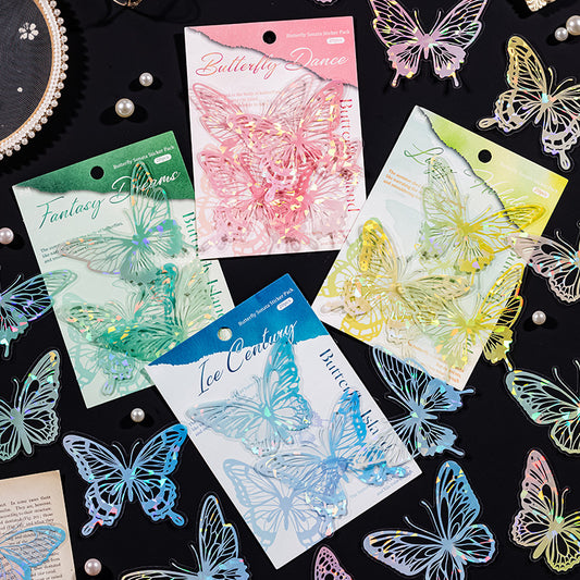 20 Pcs PET Butterfly Stickers HDDX