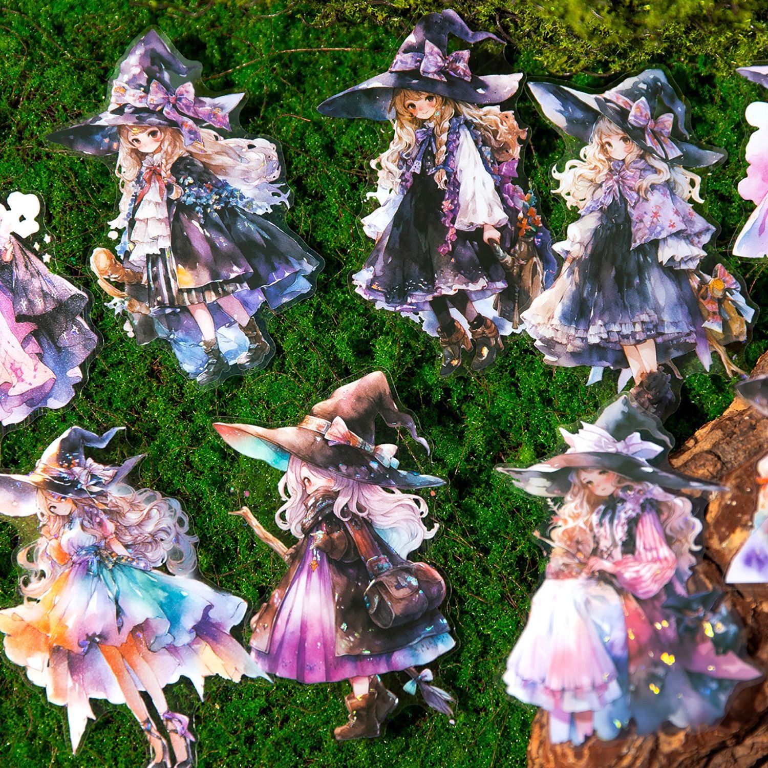 10 Pcs Magic Girl PET Stickers MNGSL