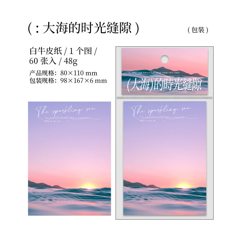 60 Pcs Landscape Notepad Paper RSHH