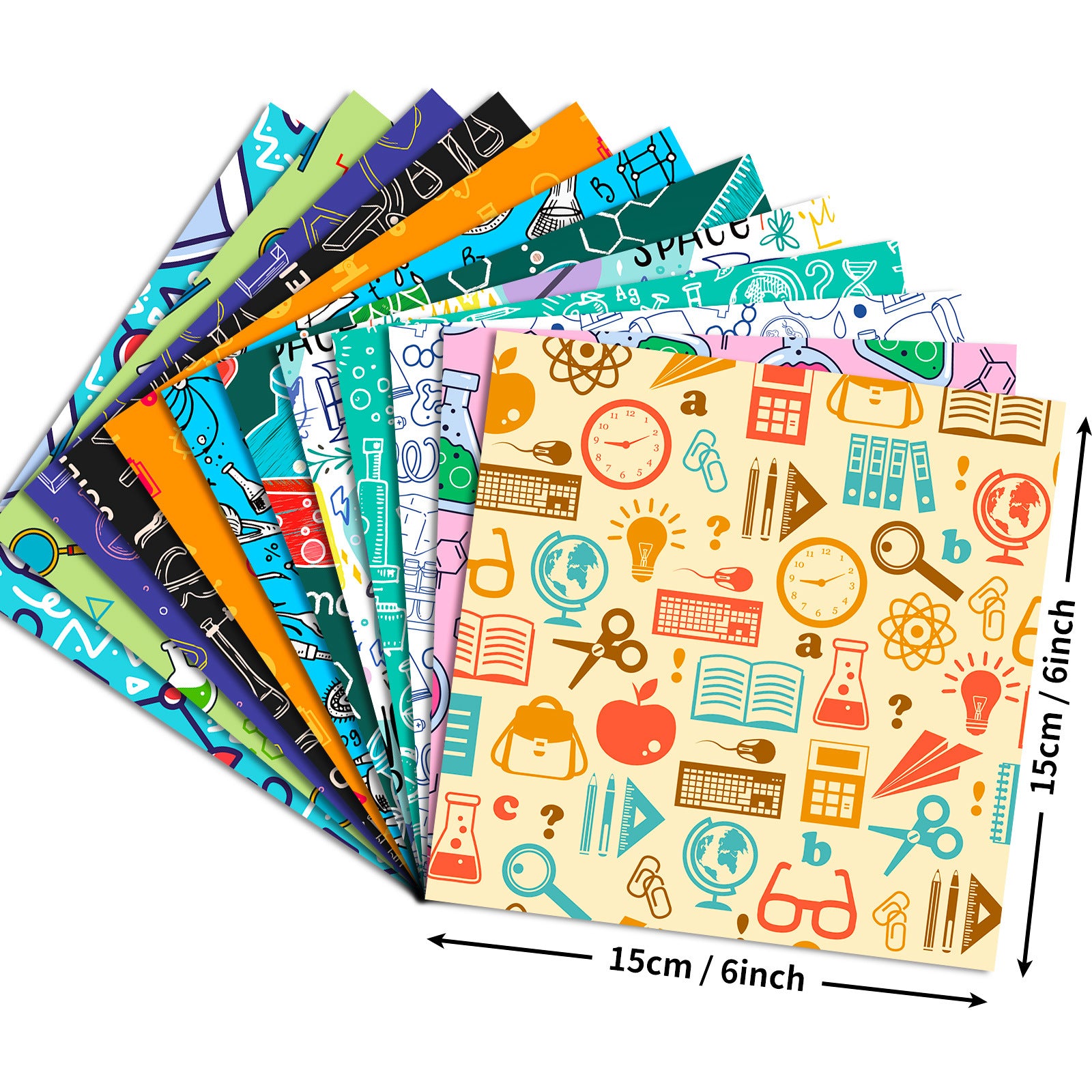 6 inch Science Lab Scrapbook Paper Pad PA868