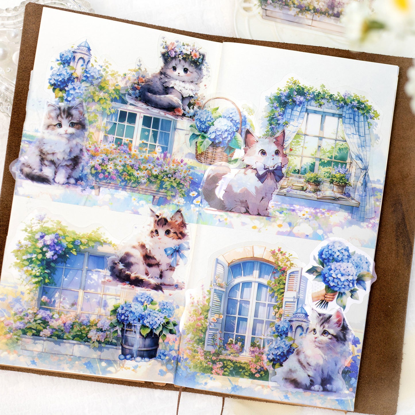 30 Pcs Window Themed PET Stickers LGCT