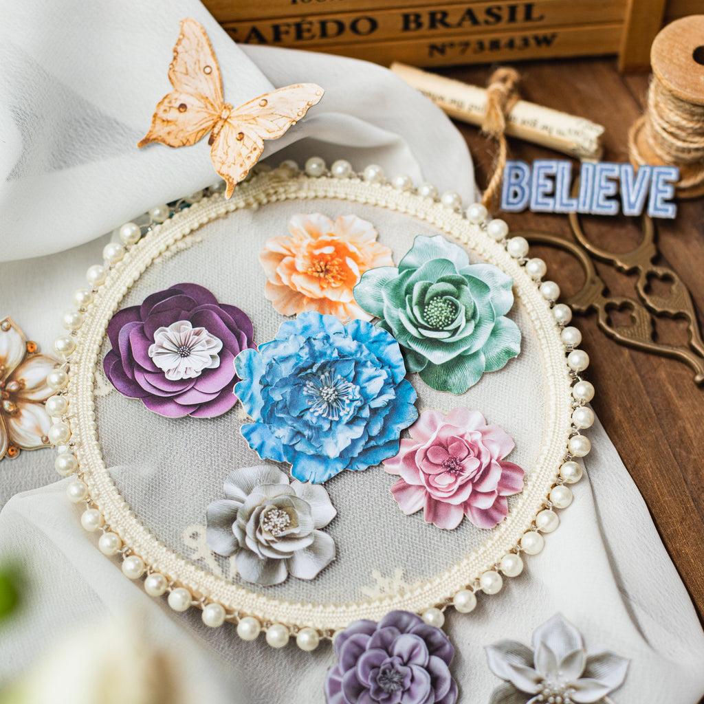 20 Pcs Flower Stickers HJDSZ