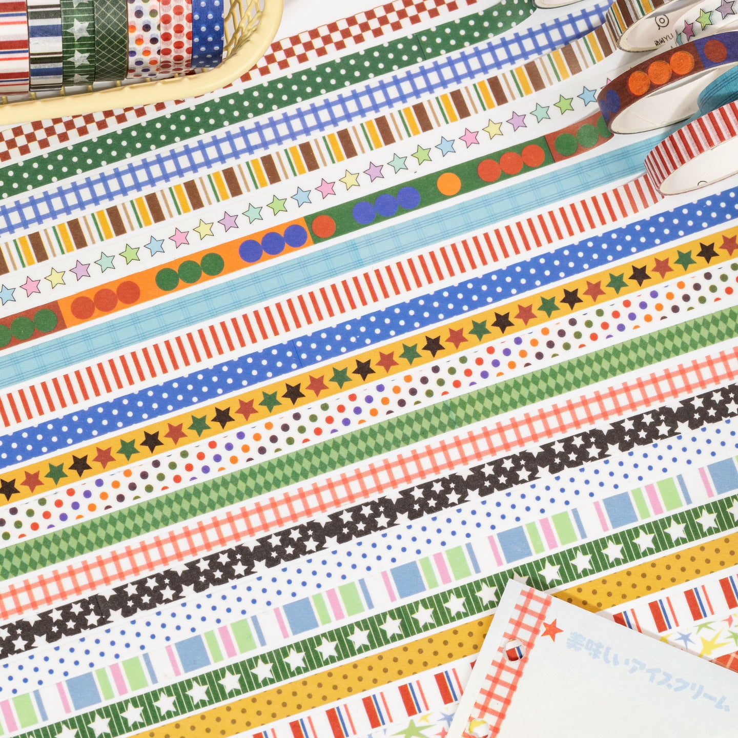 10 Rolls Star Grid Stripe Washi Tape Set ZHSJ