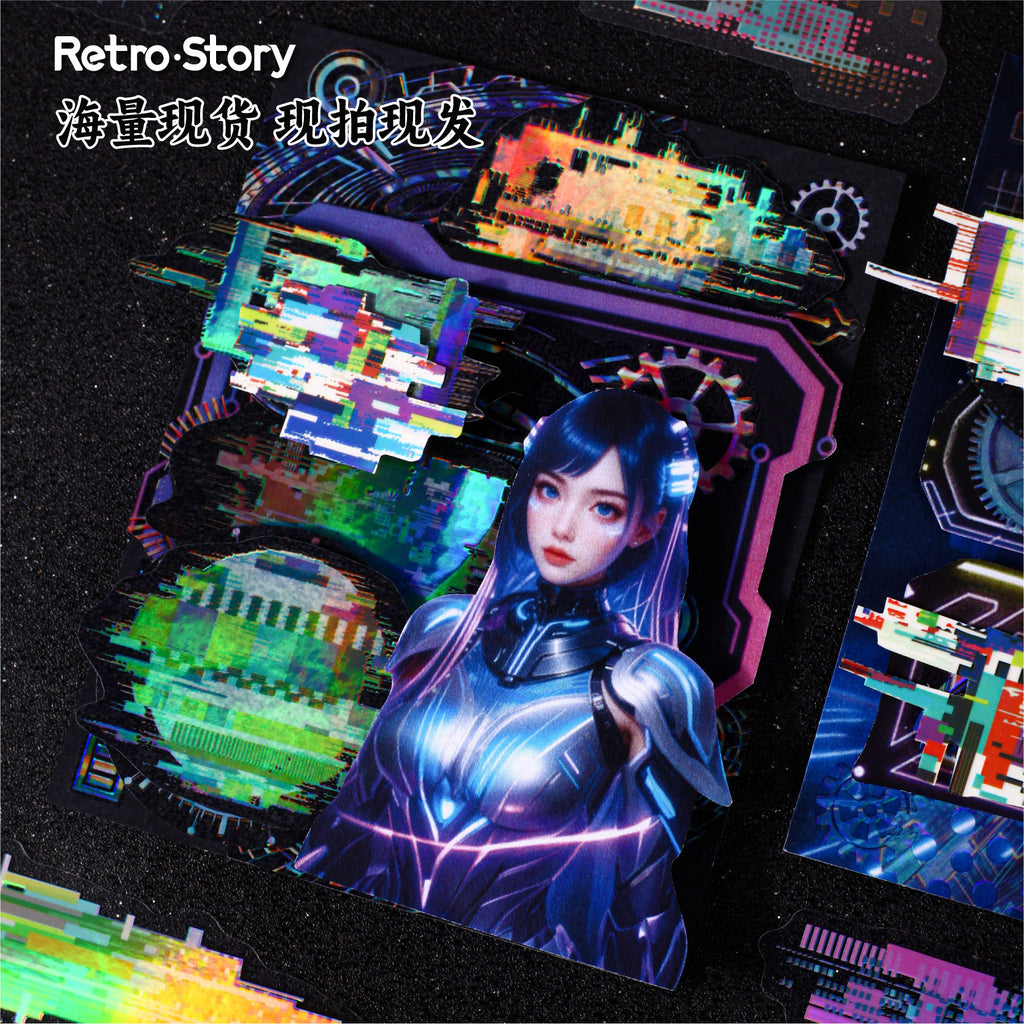 20 Pcs Punk Themed PET Stickers ZDKJ