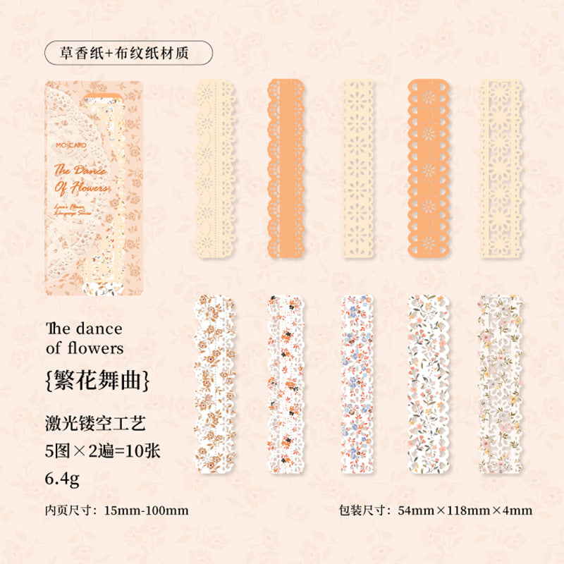 10 Pcs Lace Scrapbook Paper LSHY