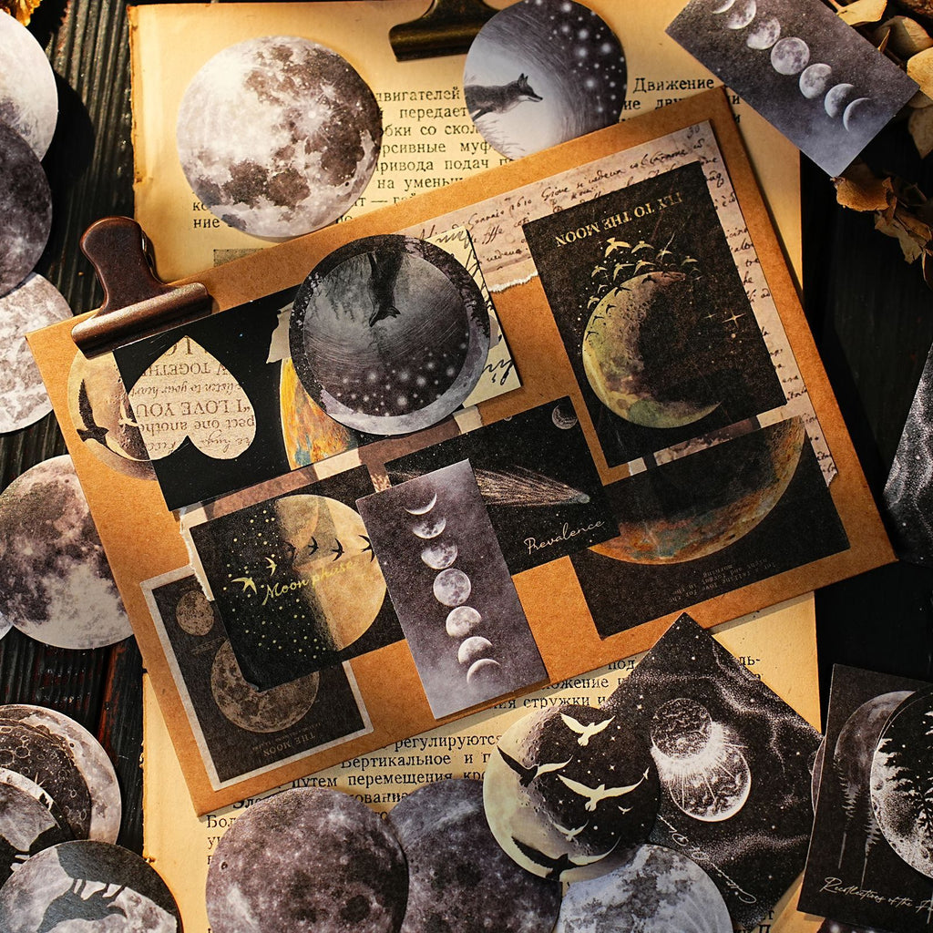 50 Pcs Vintage Washi Stickers SDJY