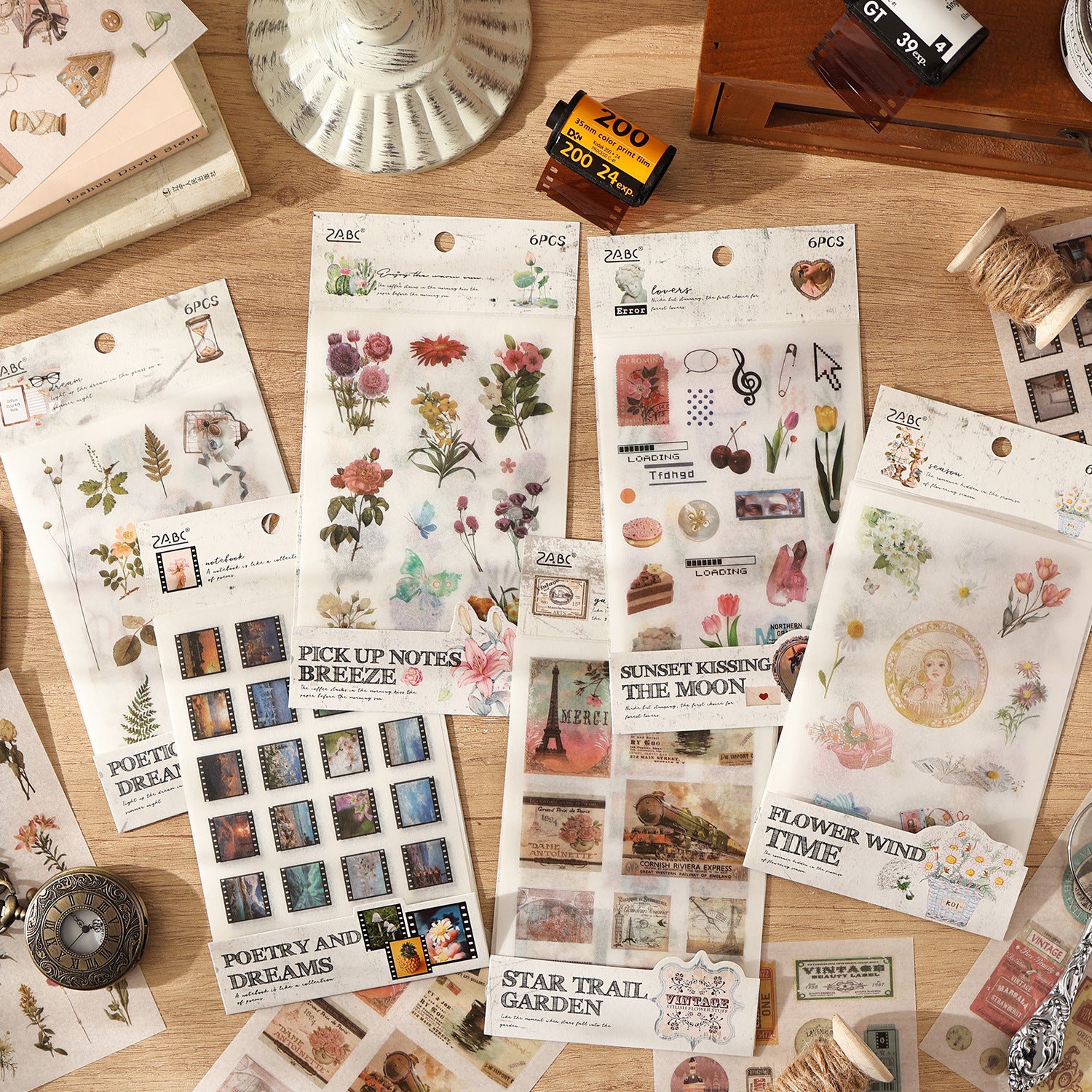 Obujo 6 Sheets Basic Journal Stickers ZJWD are perfect for scrapbooking ...