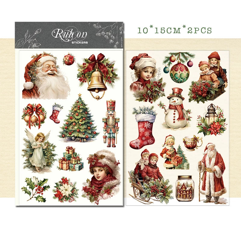2 Sheets Rub on Stickers - Christmas XT87