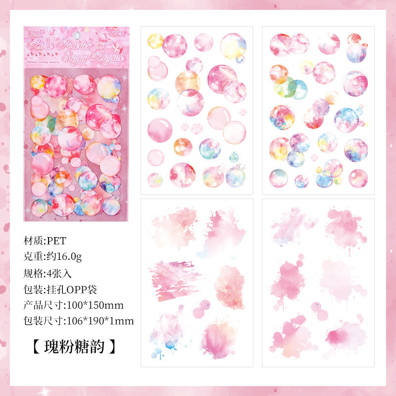 4 Sheets Bubble Stickers LLTX