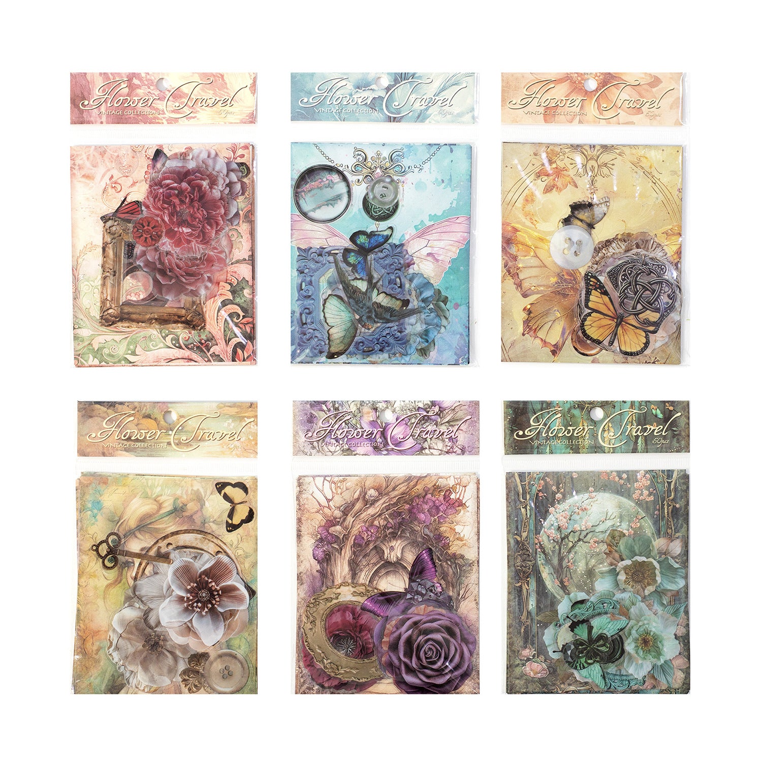 50 Pcs Fantasy Scrapbook Supplies Kit HDQL