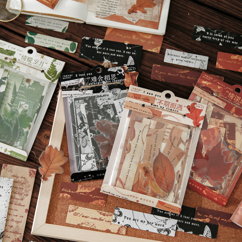 40 Pcs Stickers and Paper Kit SYQS