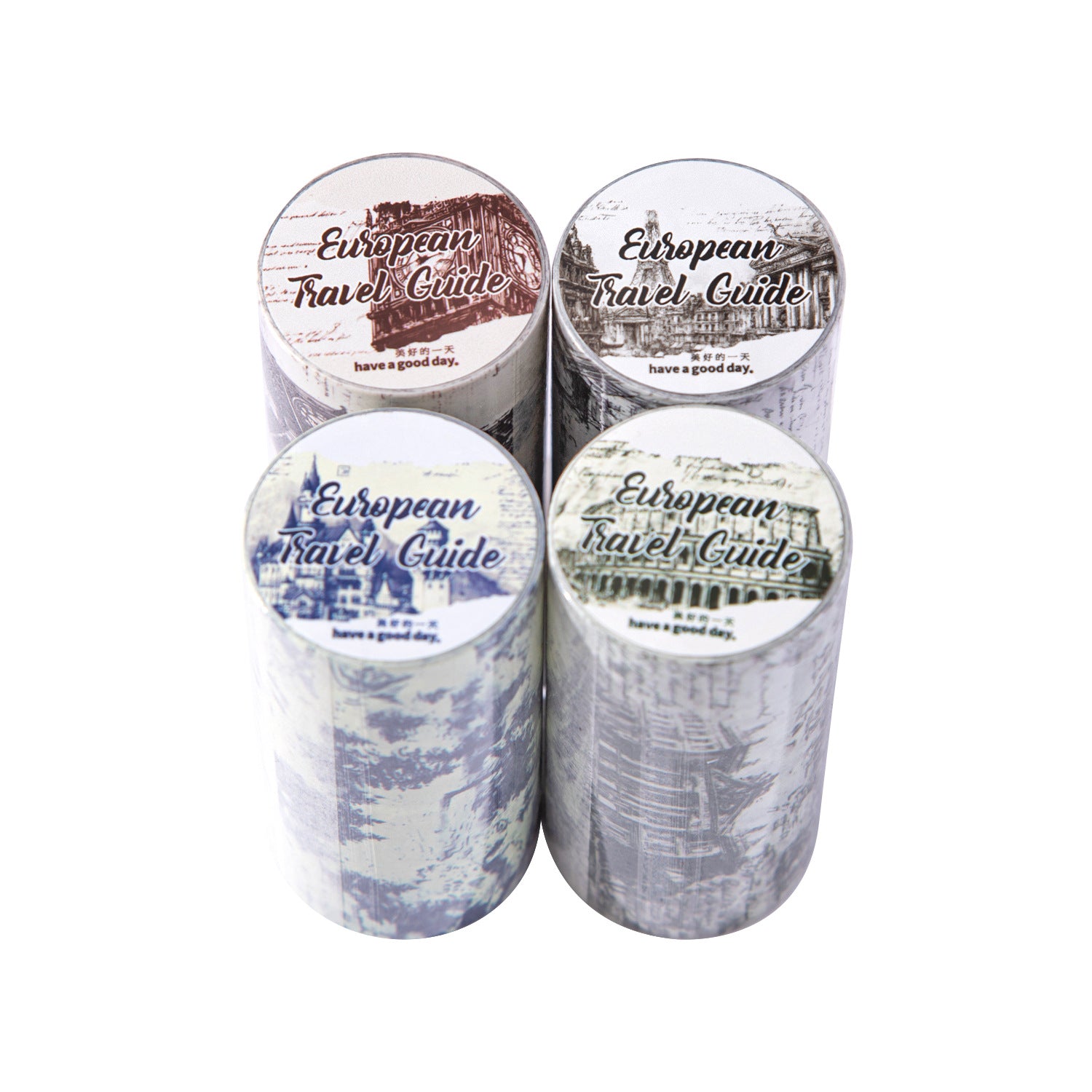 1 Roll Travel Themed Vintaeg Washi Tape OZLXTJ