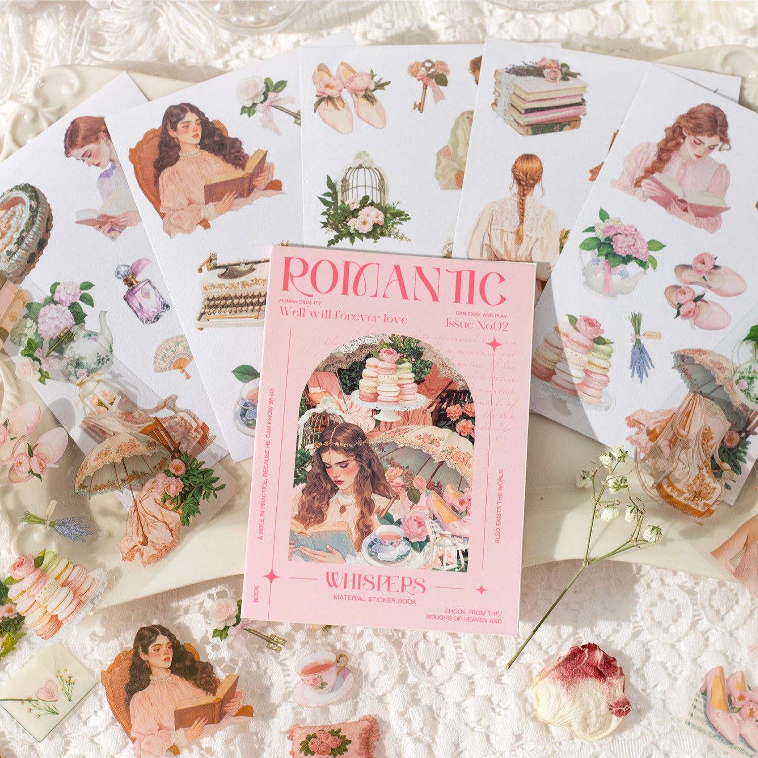 10 Sheets Couple Love Theme Stickers Book LMXY