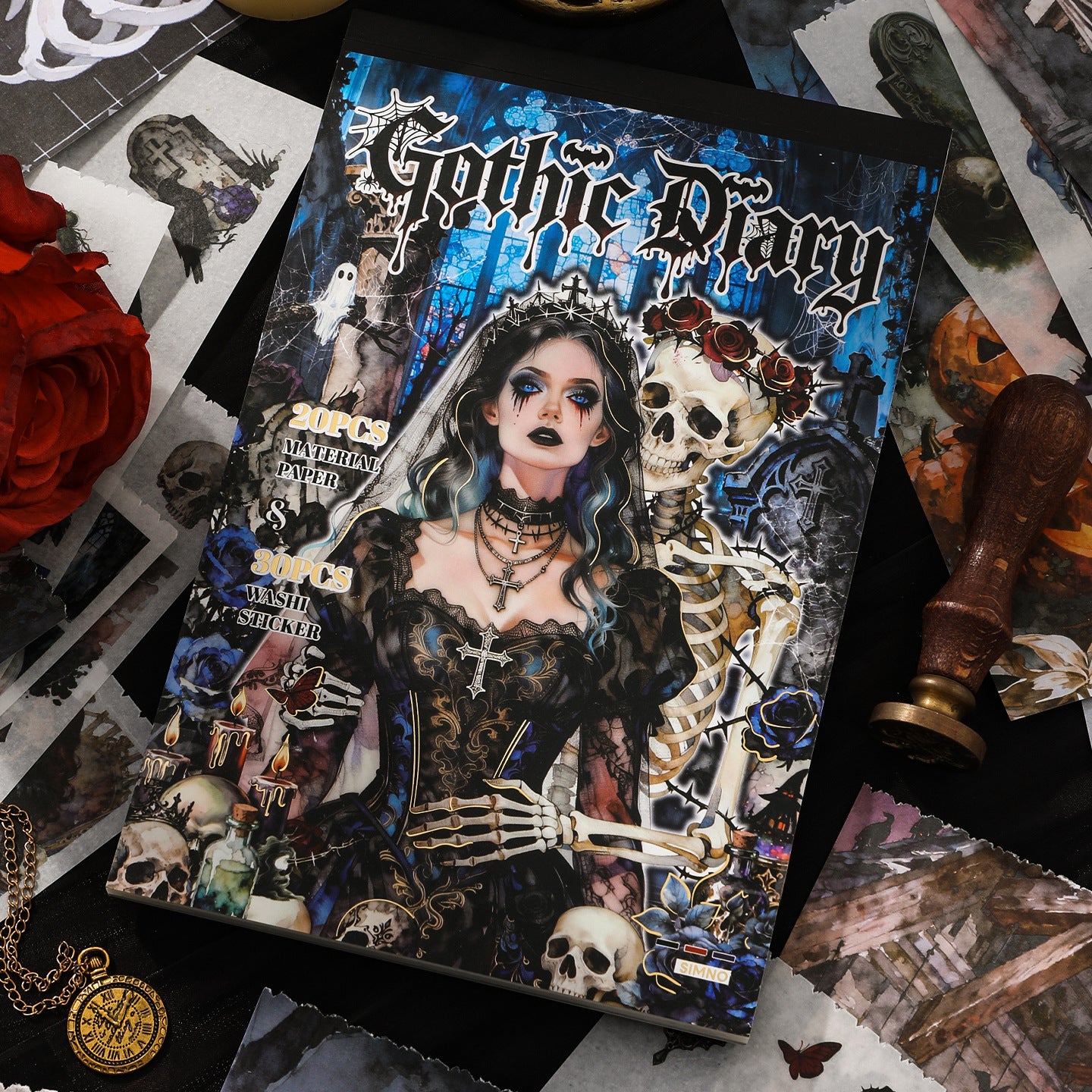 A5 Mixed Material Sticker Book - Gothic Diary