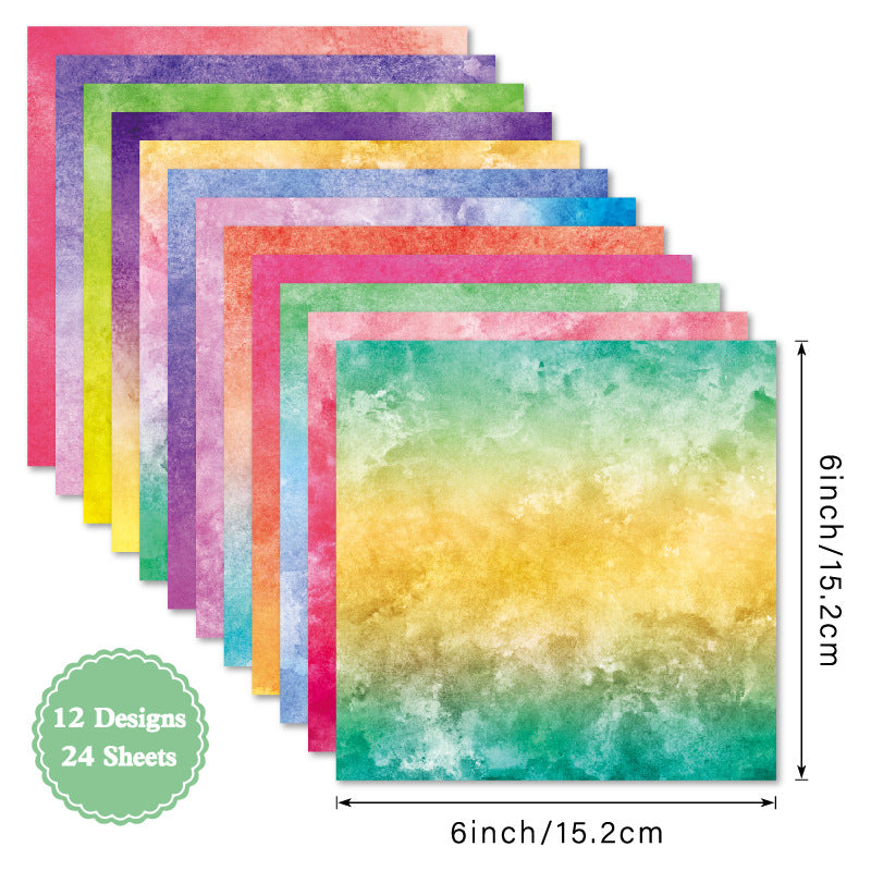 6 inch Watercolor Wash  Scrapbook Paper Pad SKP534