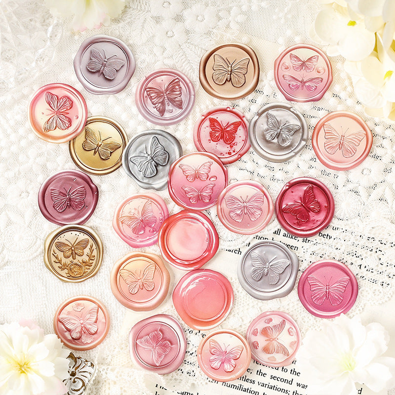 25 Pcs Wax Seal PET Stickers SGHQ