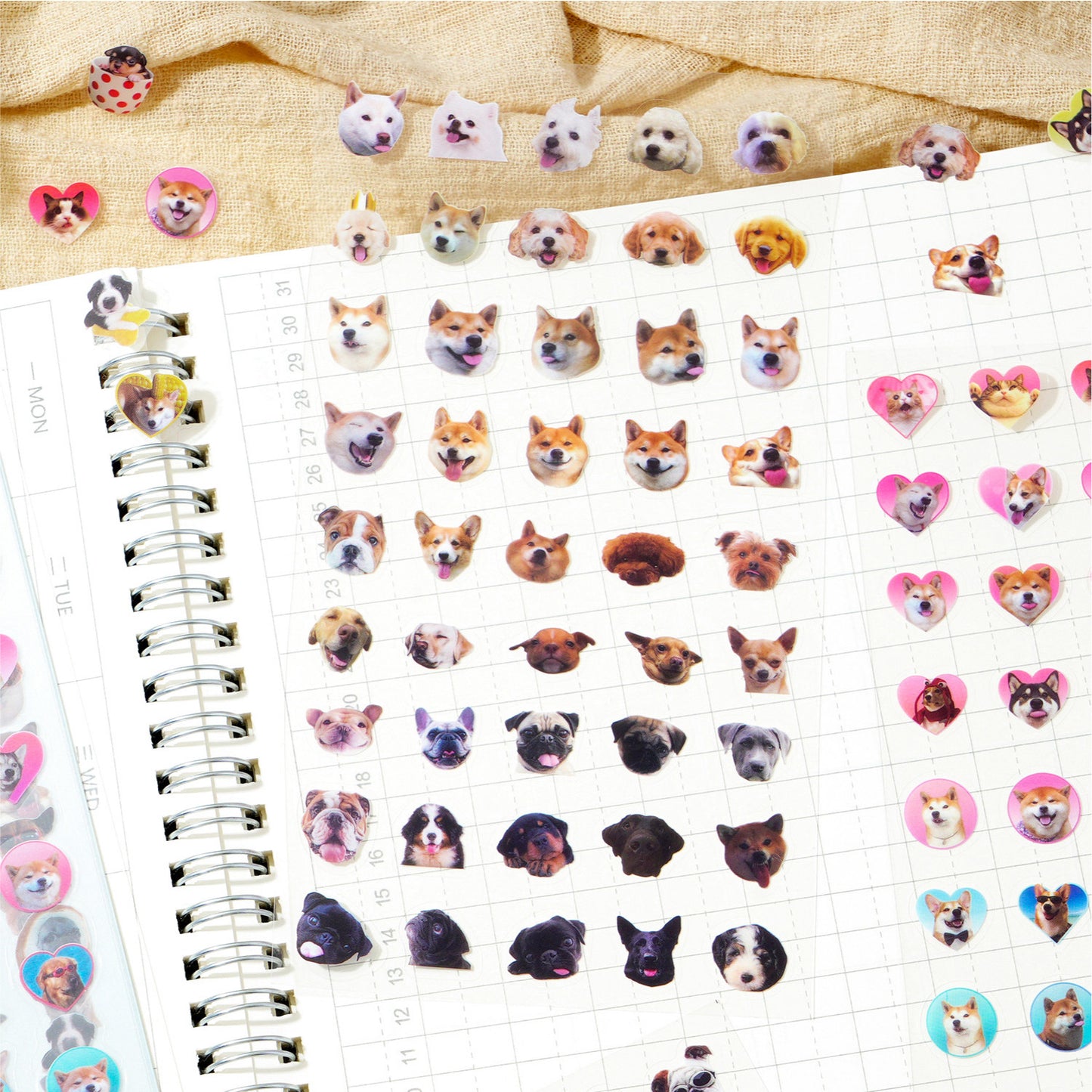 6 Sheets Dessert Animal Stickers TZRJ