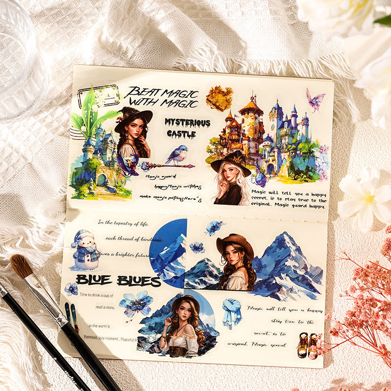 8 Sheets Journal PET Stickers XTXB