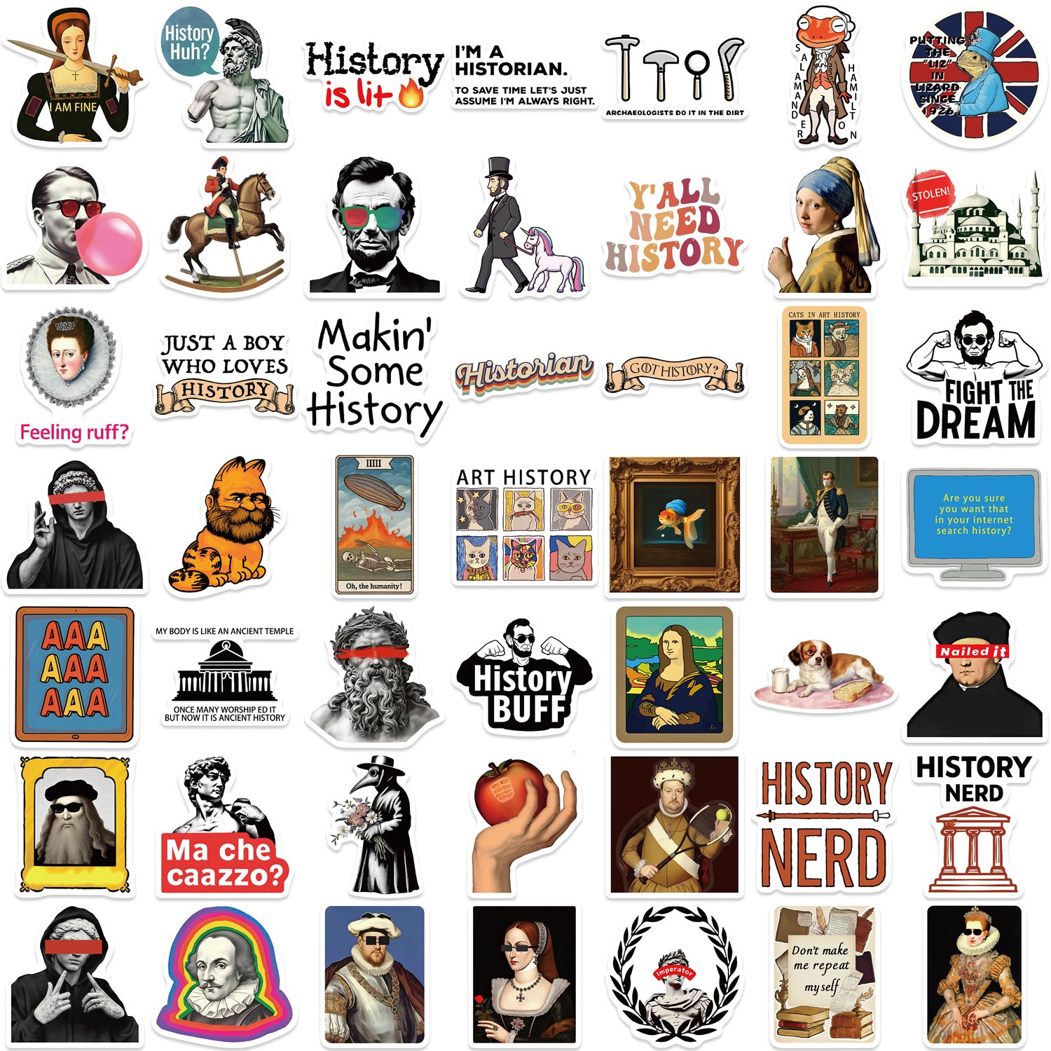 50PCS Funny Sarcastic Meme Vinyl Stickers FUN14