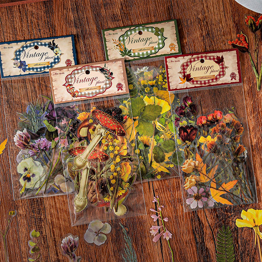 30 Pcs Botanical Plant PET Stickers LWJC