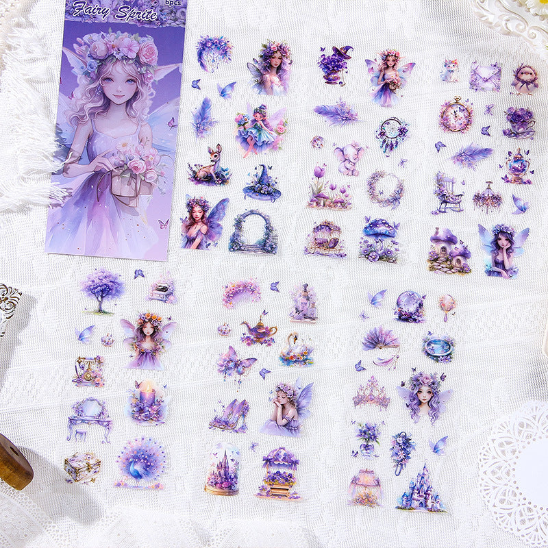 6 Sheets Flower Fairy PET Stickers XYHM