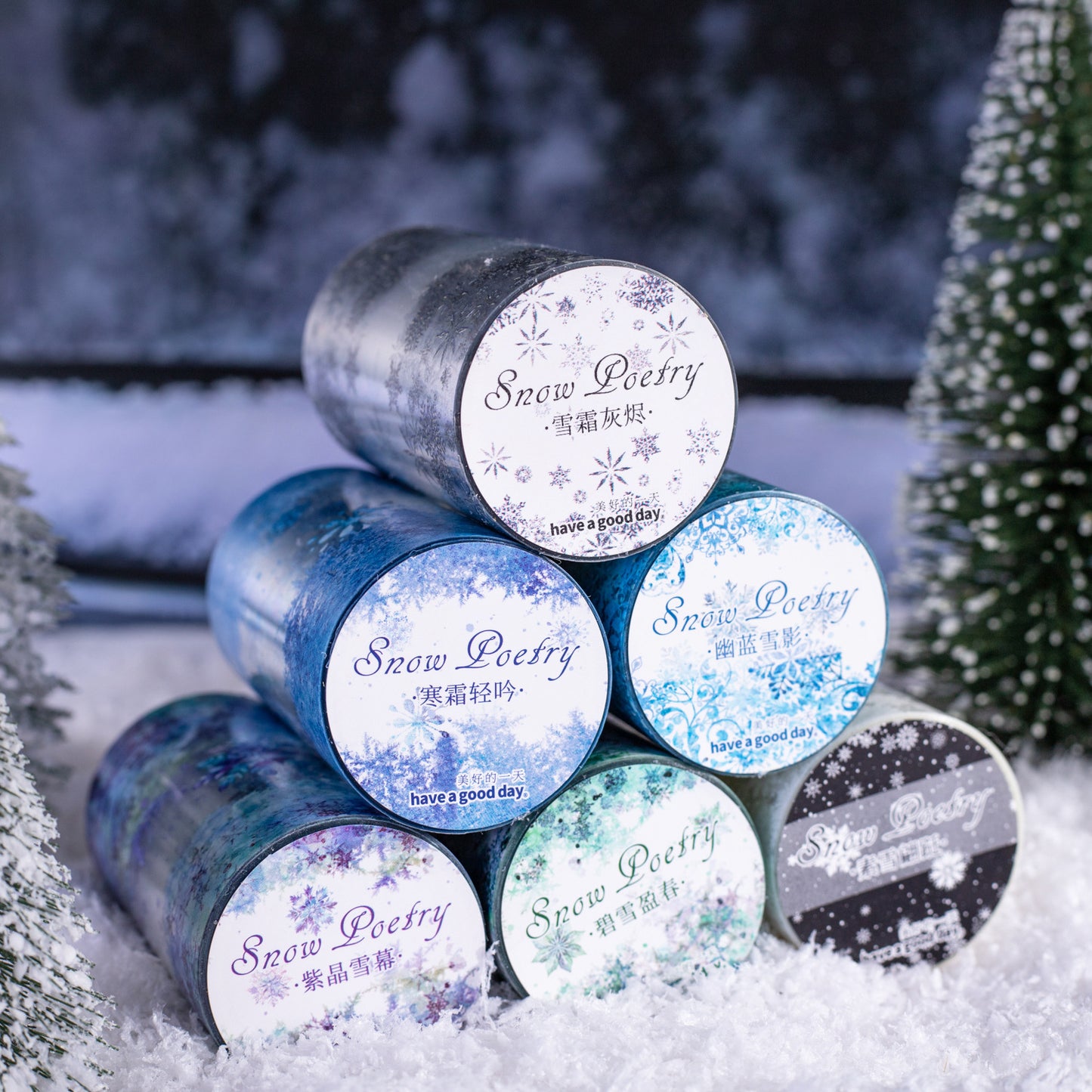 1 Roll Snowflake PET Tape NXCS