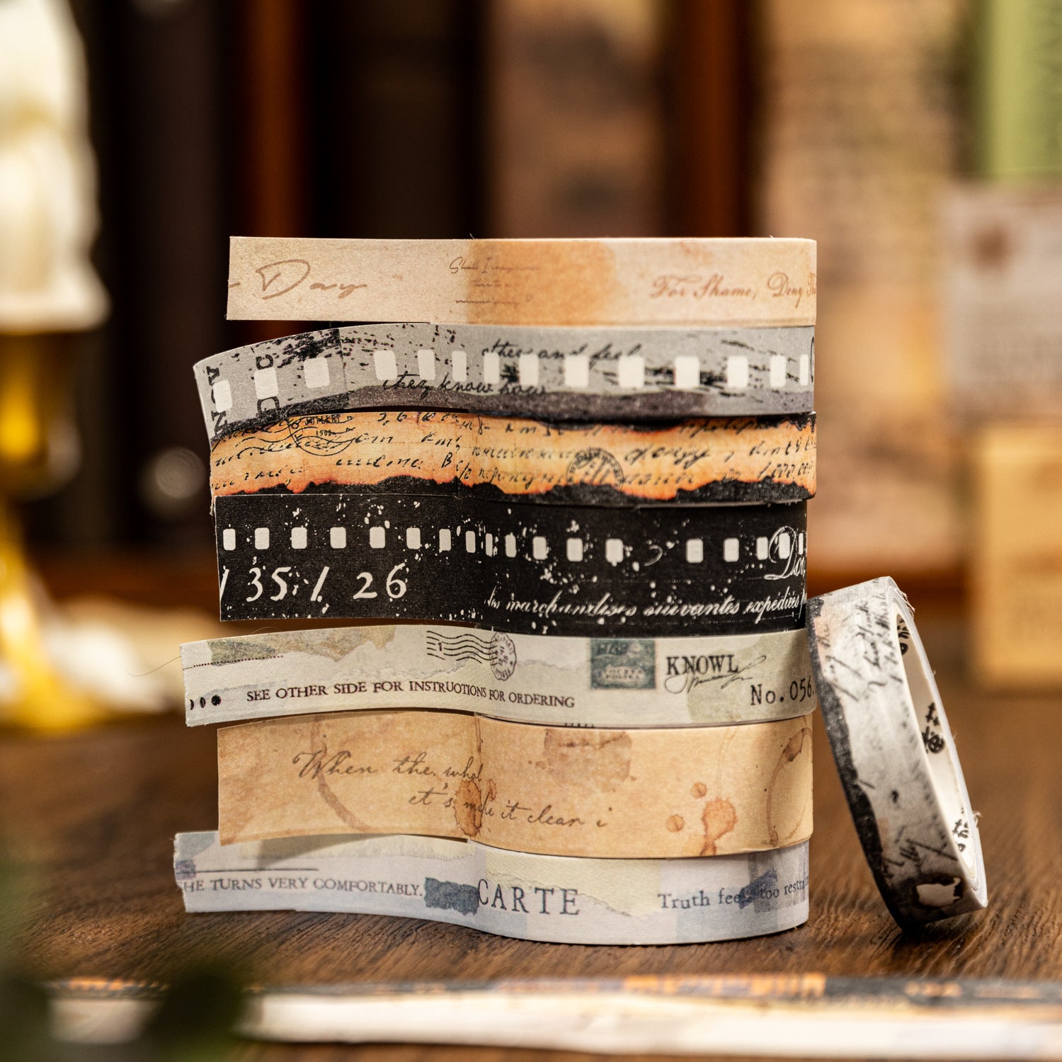 4 Rolls Vintage Scrapbook Tape Set XRSG