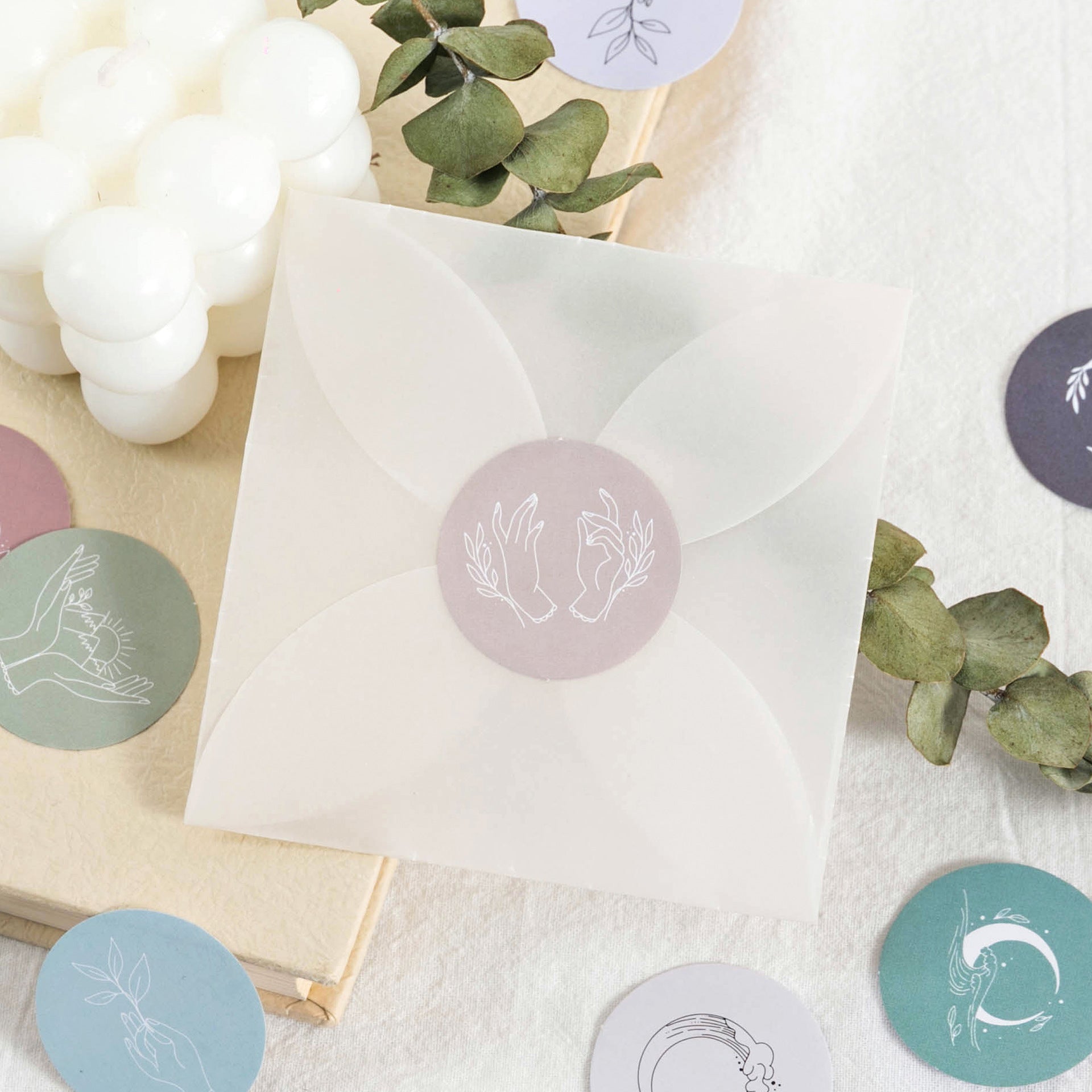 45 Pcs Moon Theme Stickers XHSY