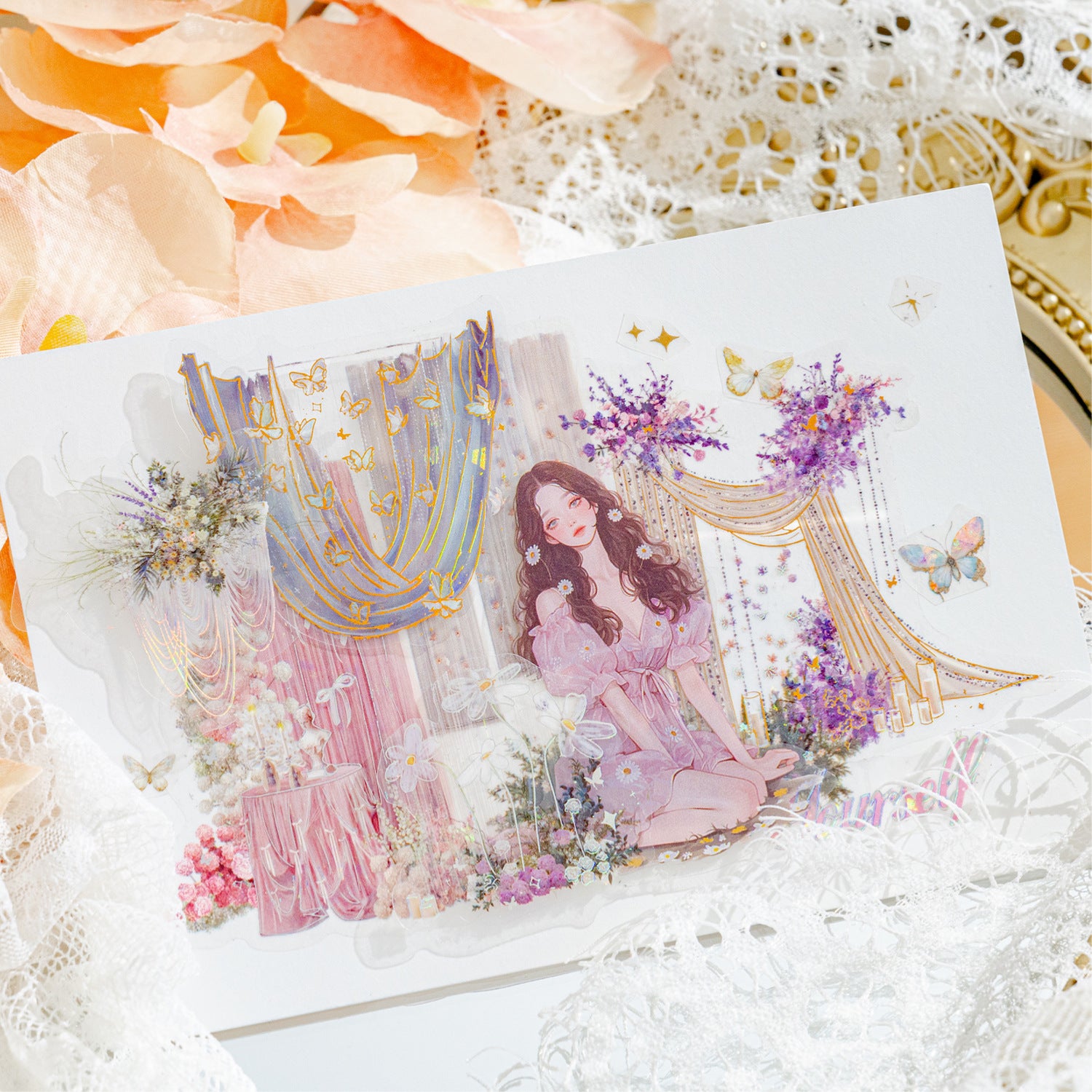 20 Pcs Wedding Decoration Theme PET Stickers WJXJ