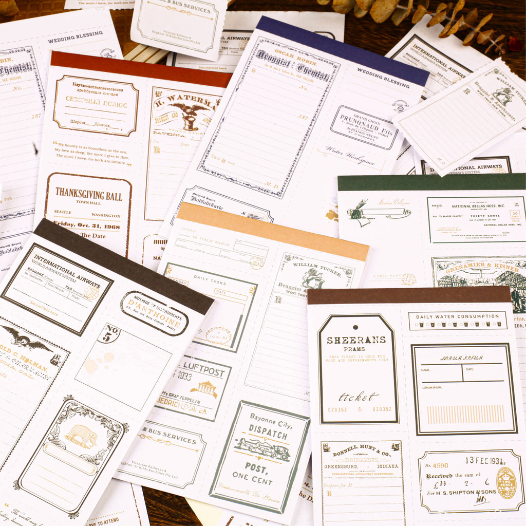 30 Sheets Vintage Notepad Paper XJXL