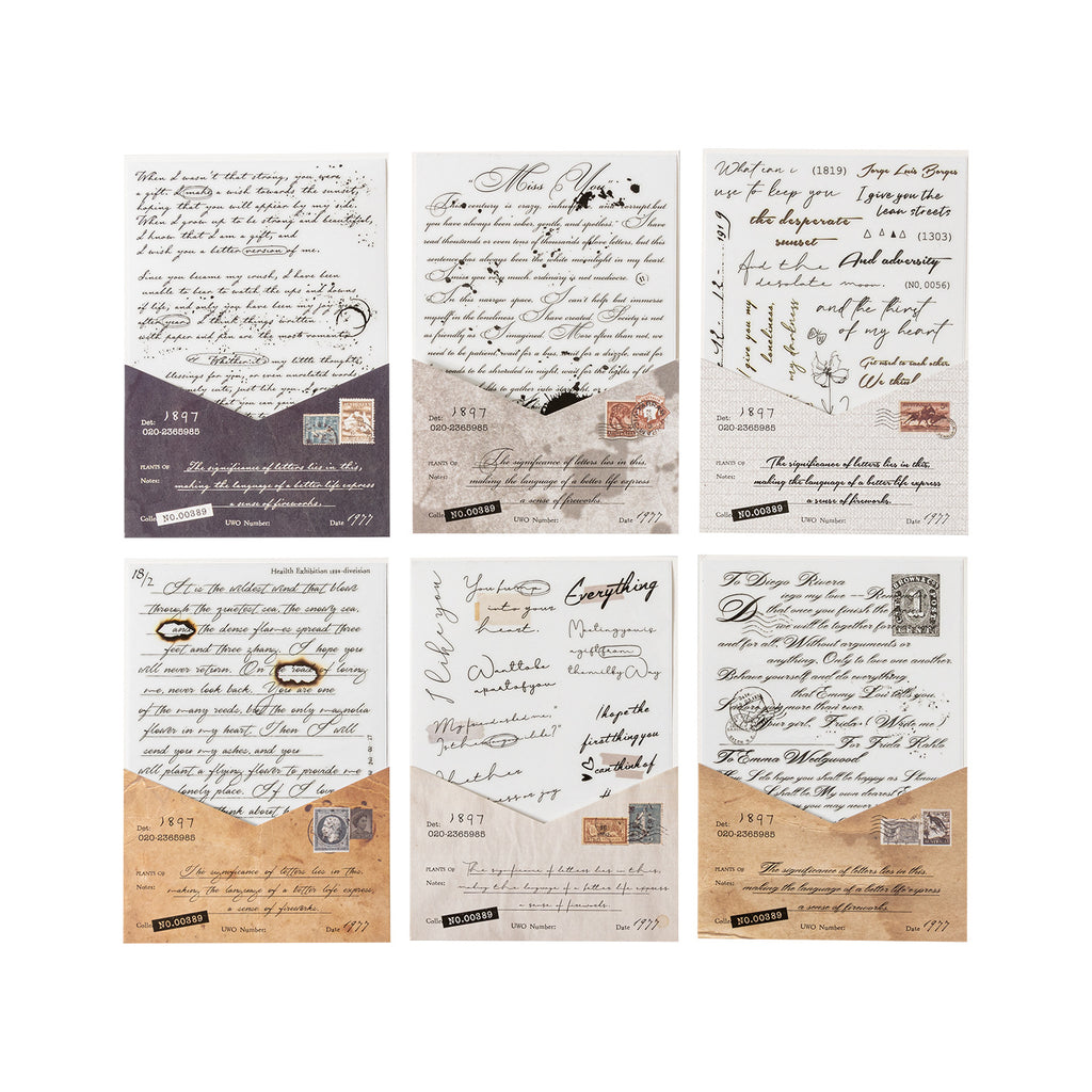 2 Pcs Vintage Transfer Stickers YYQS