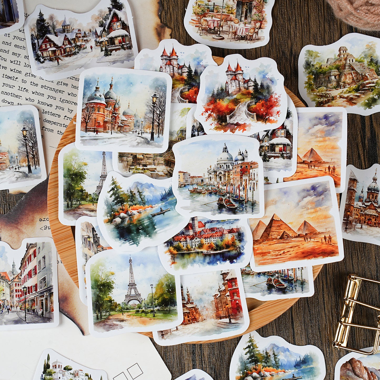 30 Pcs Famous Architecture Boxed Stickers SJNMD