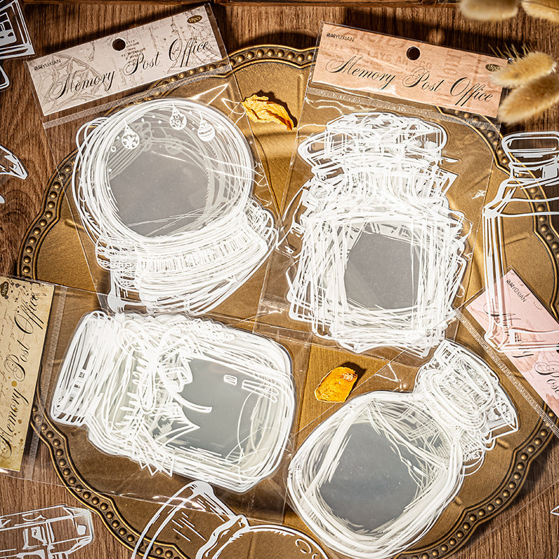 18 Pcs Transparent Bottle Stickers JYYJ