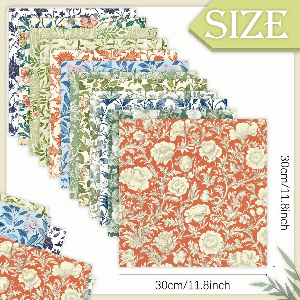 12 inch William Morris Scrapbook Paper Pad PAJ006