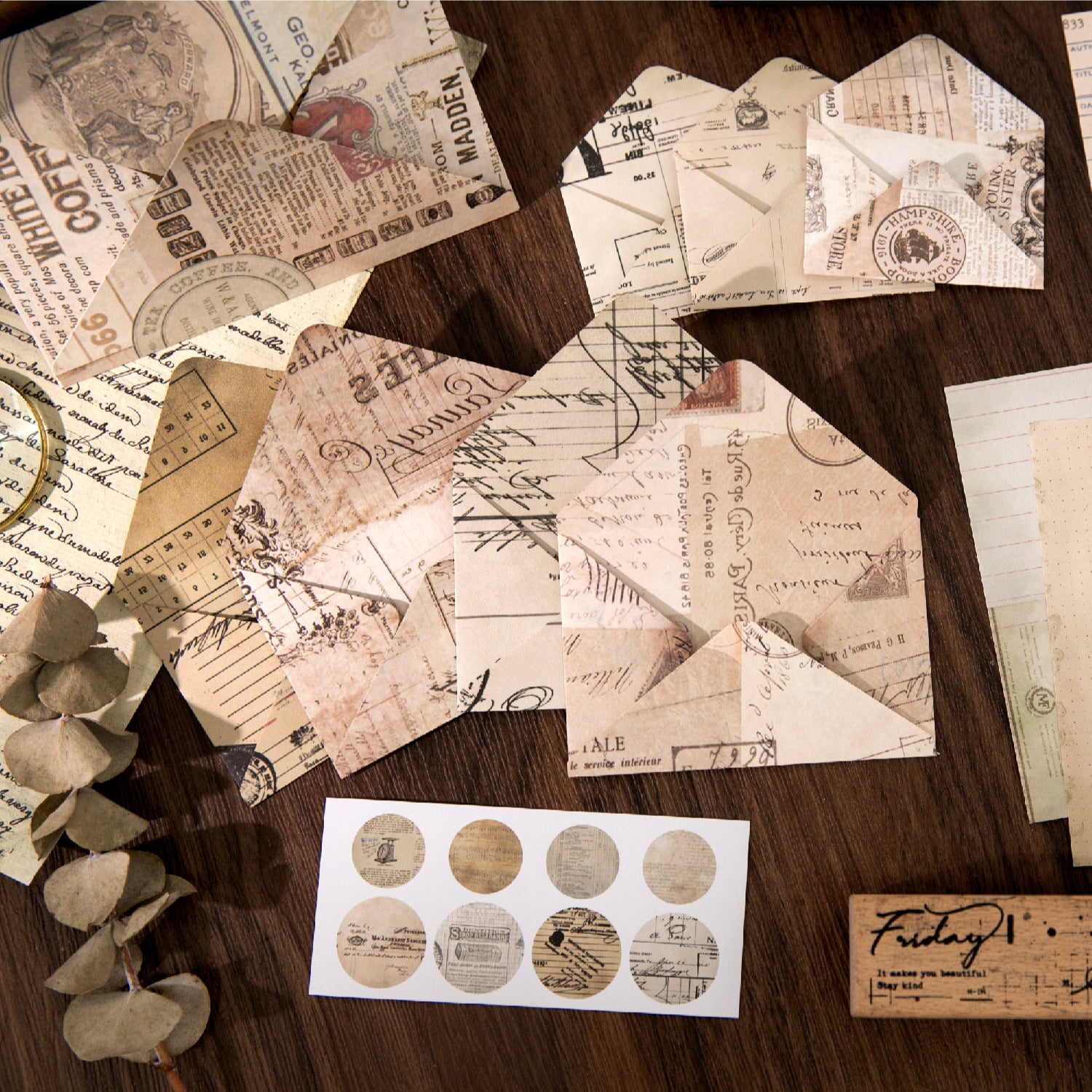 24 Pcs Envelope and Stickers Kit LSDY