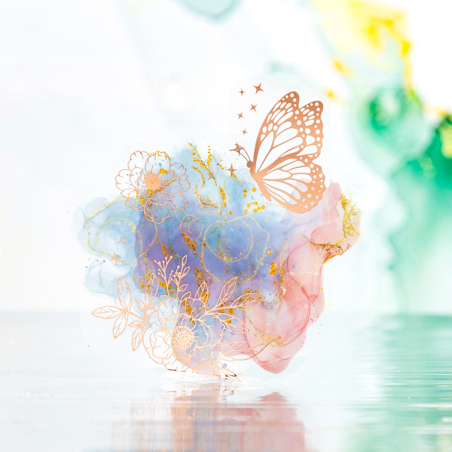 10 Pcs Watercolor Butterfly PET Stickers XGHY