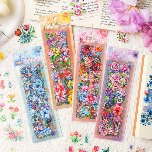 10 Sheets Flower PET Stickers LGHY