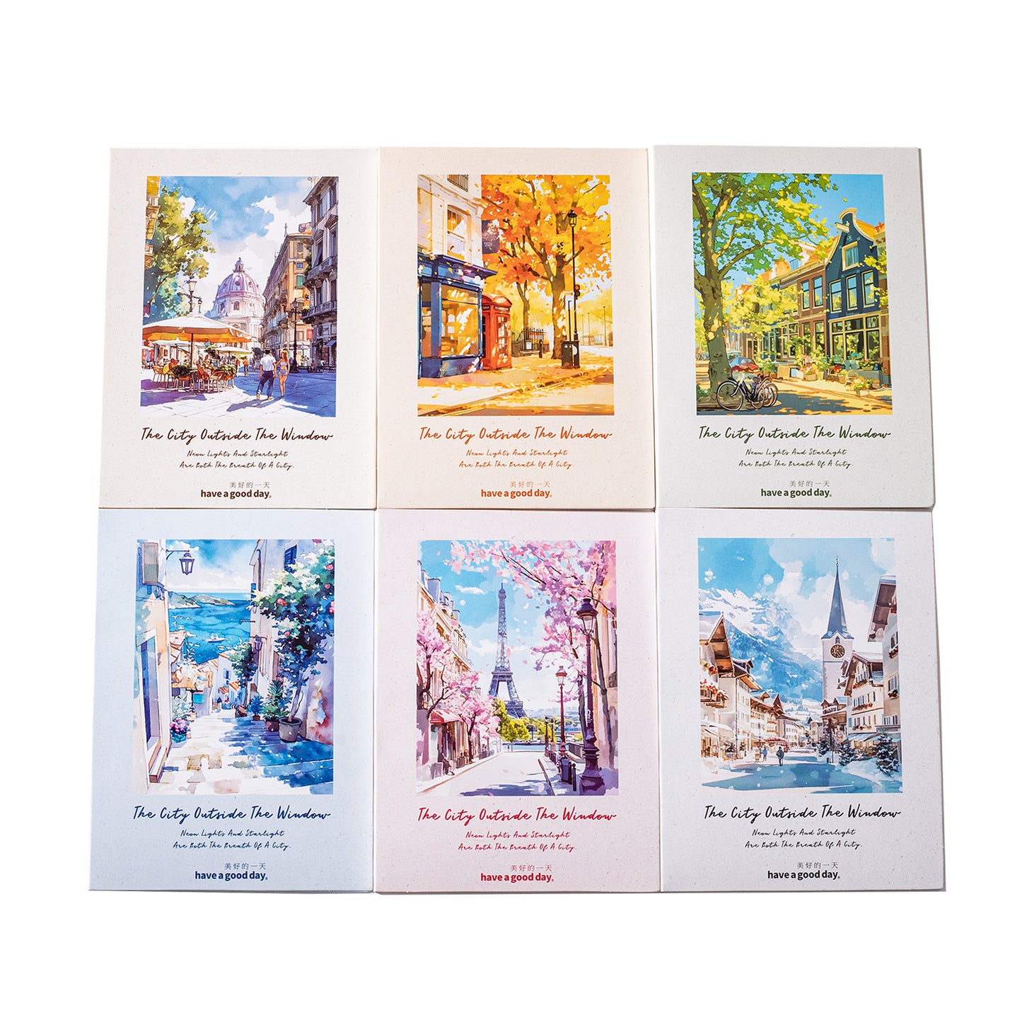 10 Pcs Windows Landscape Journal Paper CWCSFJ