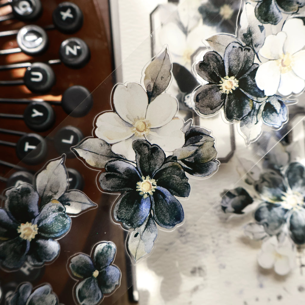 Floral Decorative Tape Rolls- Monochrome Monologue