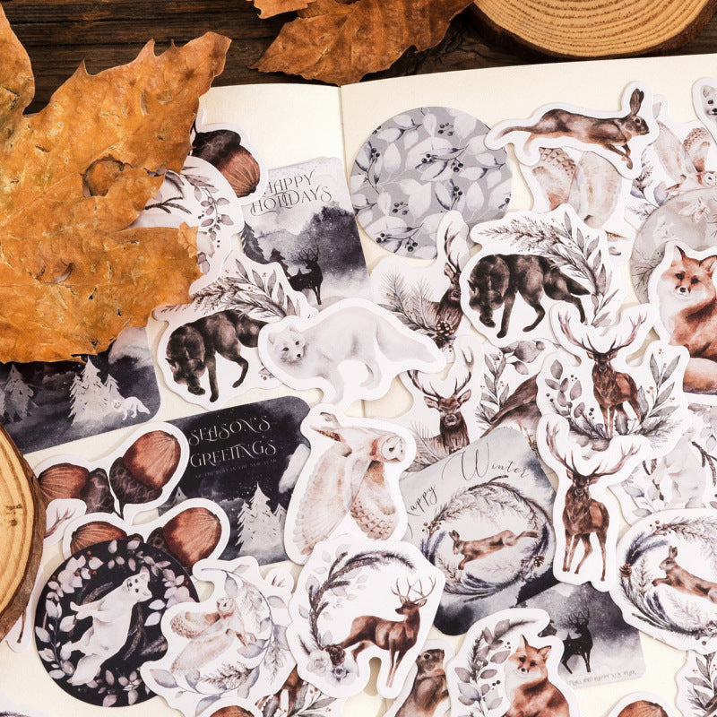 46 Pcs Winter Animal Stickers NDQY