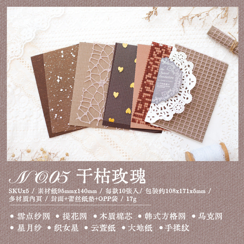 10 Pcs Textured Paper WXQJ