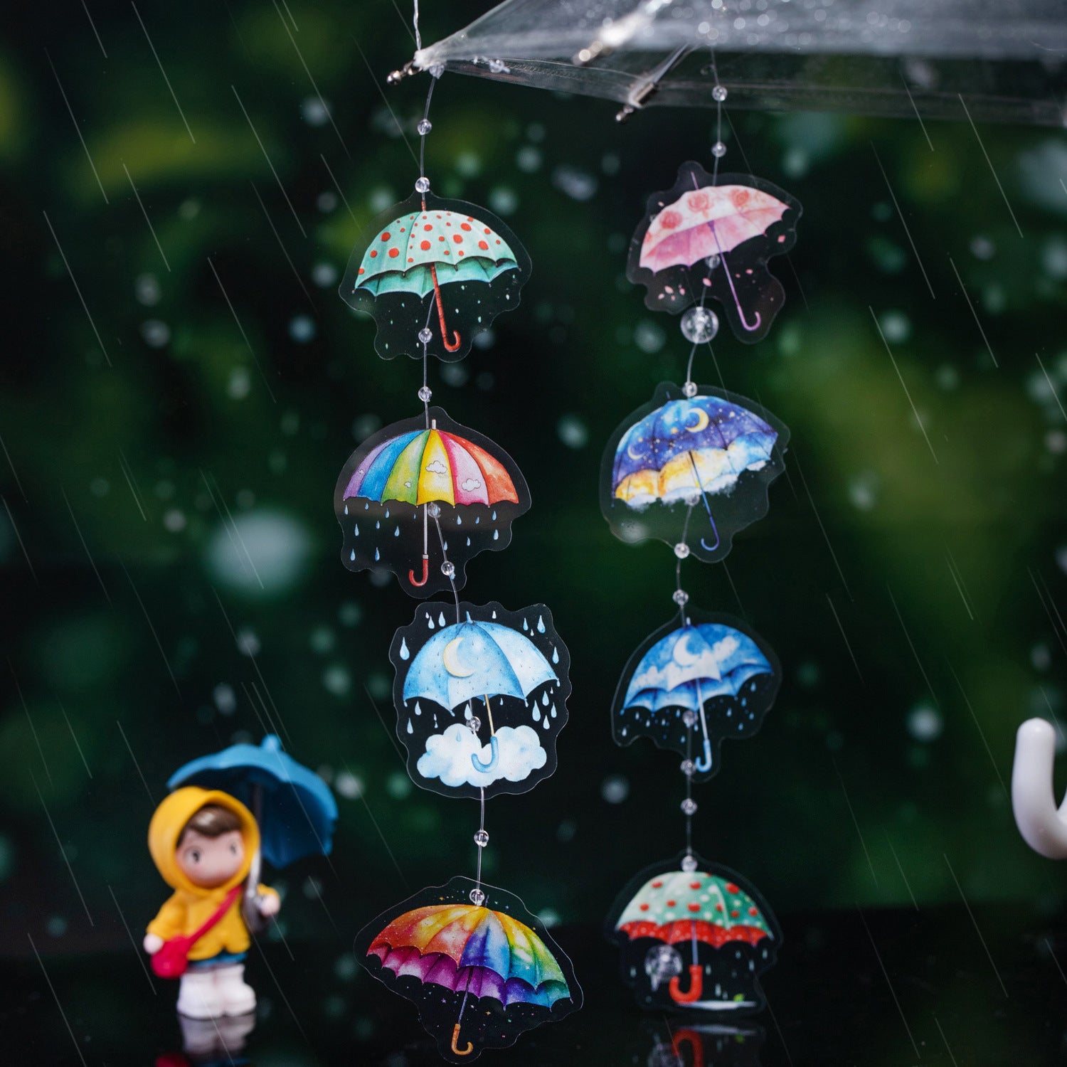 50 Pcs Umbrella PET Stickers YSWSL
