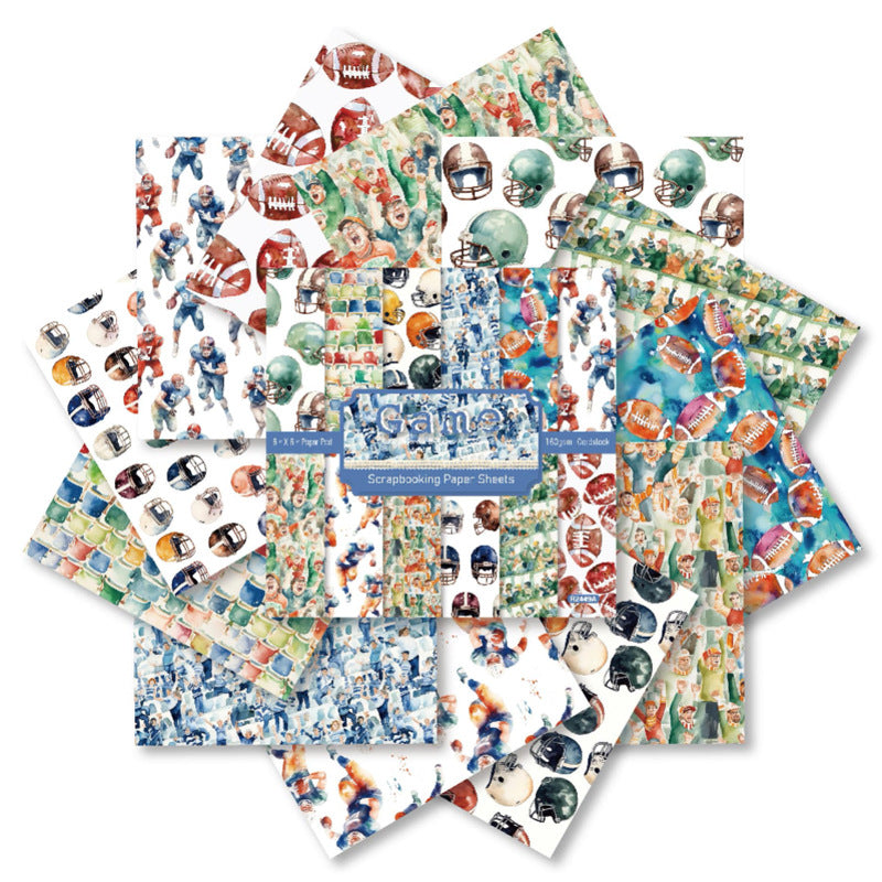 6 inch Soccer Scrapbook Paper Pad SKP449