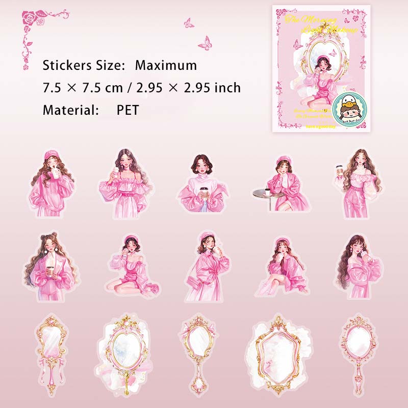 15 Pcs Party Girl PET Stickers CXQZ