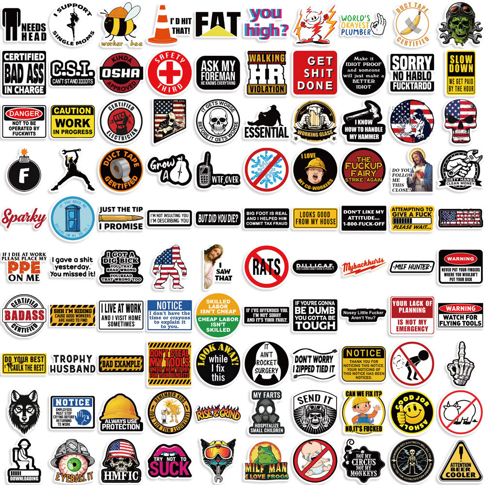 50PCS Funny Sarcastic Meme Vinyl Stickers FUN01