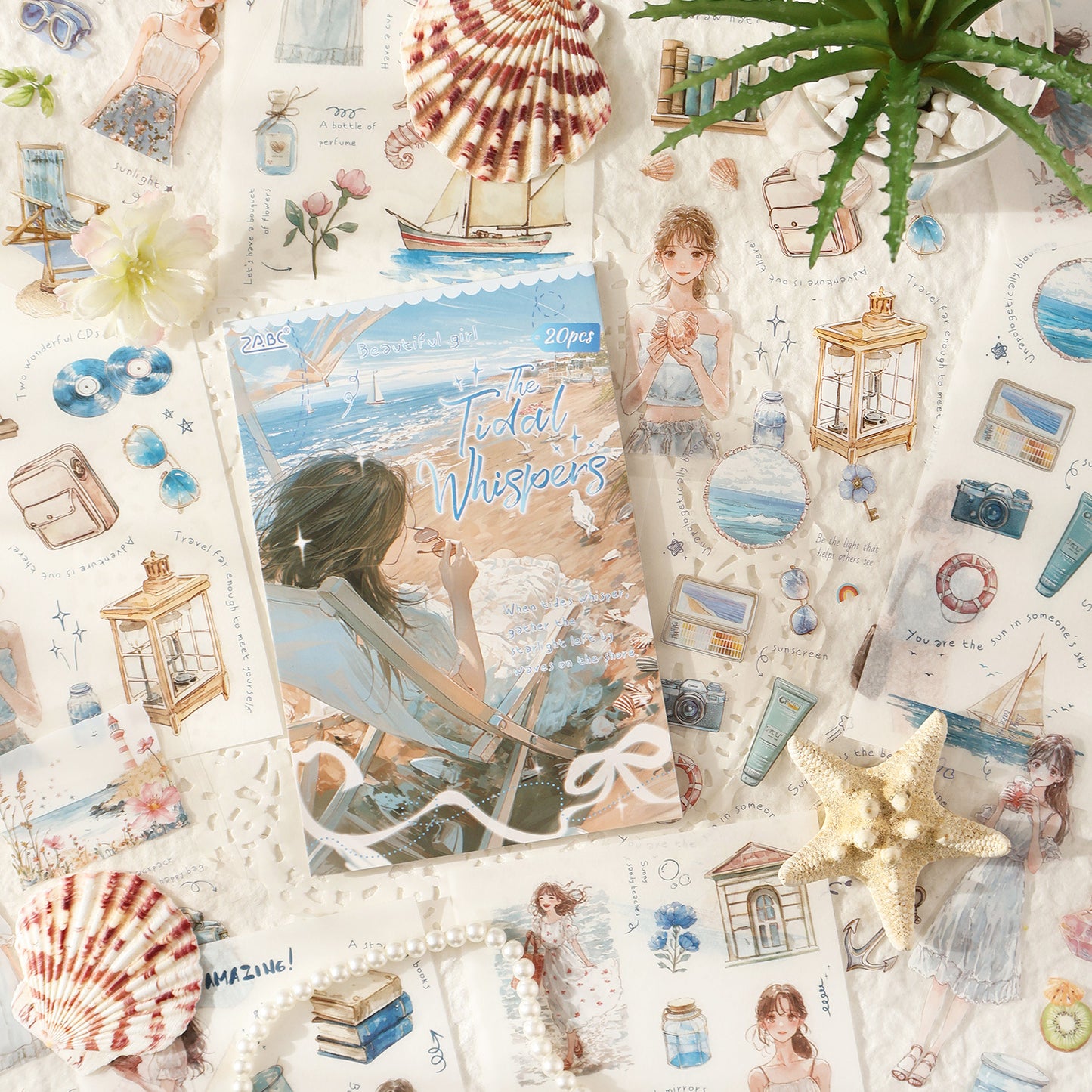 20 Sheets Girl Lifestyle Stickers Book YHMYJ