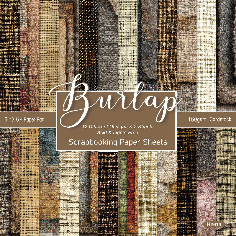 6 inch Fabric Plain Scrapbook Paper Pad SKP614