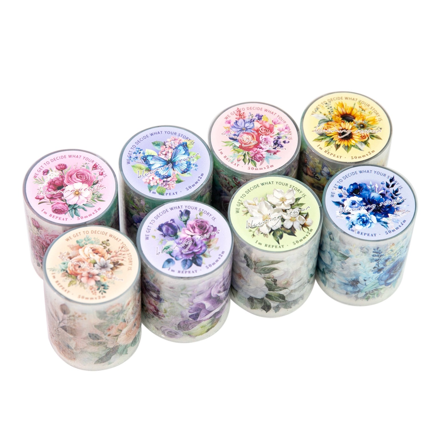 1 Roll Flower PET Stickers Tape SKSJ