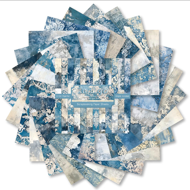 6 inch Indigo Scrapbook Paper Pad SKP541